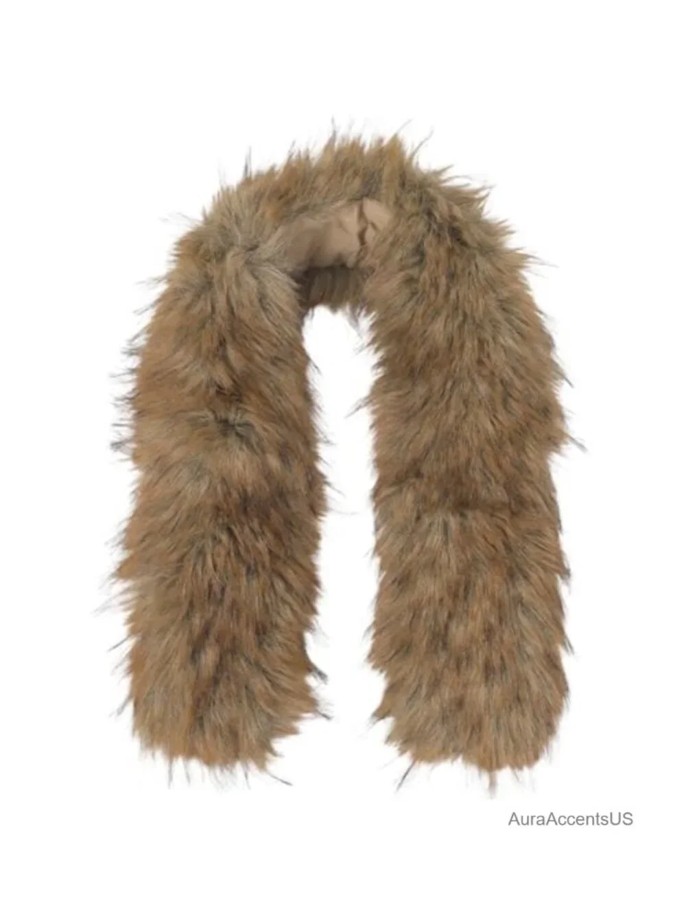 Faux Fur Collar Scarf Detachable Hood Trim Replacement Winter Coat Jacket Parka